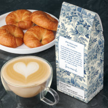 Blue Hydrangea Pink Rose Thank You Roast Coffee