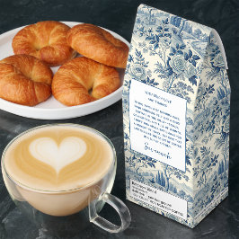 Blue Hydrangea Pink Rose Thank You Roast Coffee