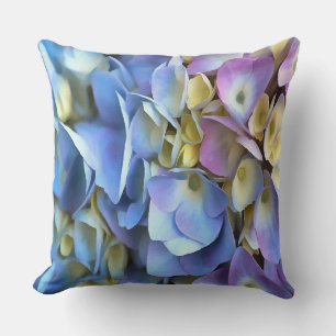 Blue Hydrangea Shrub Artistic Bossom Kudde