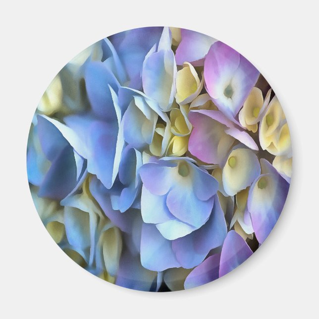 Blue Hydrangea Shrub Artistic Bossom Magnet (Framsidan)