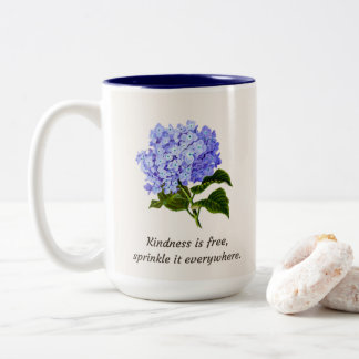 Blue Hydrangea Sprinkle Två-Tonad Mugg