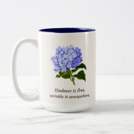 Blue Hydrangea Sprinkle Två-Tonad Mugg