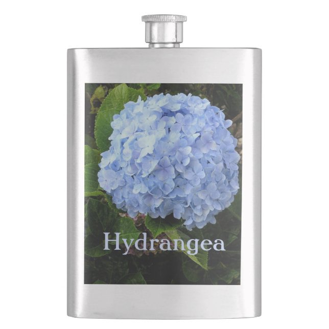 ’BLUE HYDRANGEA’ STAINLESS STEEL FLASK FICKPLUNTA (Framsidan)