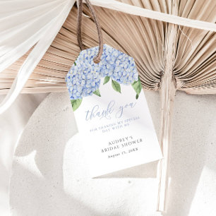 Blue Hydrangea Tack Anpassad Möhippa Presentetikett