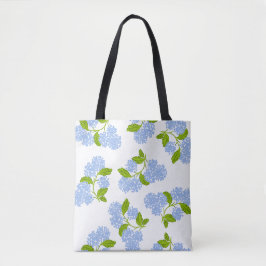 Blue Hydrangea Tote Bag Tygkasse