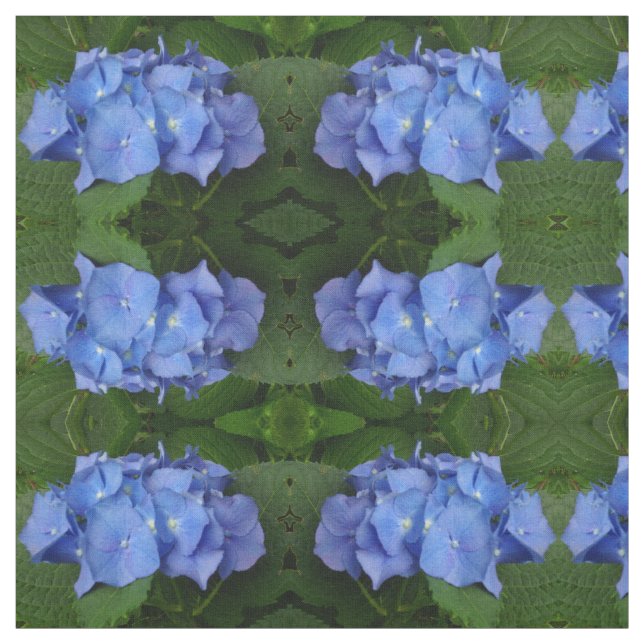 Blue Hydrangea Tyg (Provkarta)