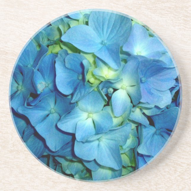 Blue Hydrangea Underlägg Sandsten (Framsidan)