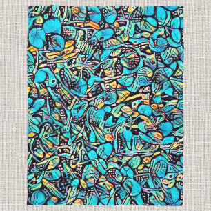 Blue Hydrangea Urban Art Fleece Blanket