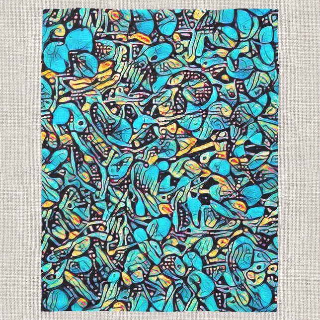 Blue Hydrangea Urban Art Fleece Blanket (Skapare uppladdad)