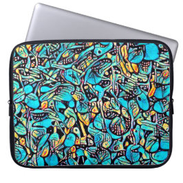 Blue Hydrangea Urban Art Mönster Laptop sleeve