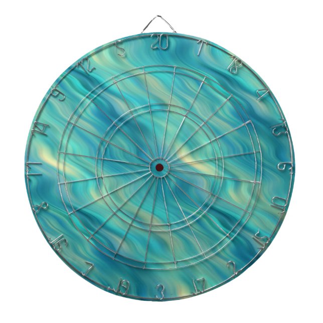 Blue Hydrangea Vågigt Struktur Darttavla (Framsidan)