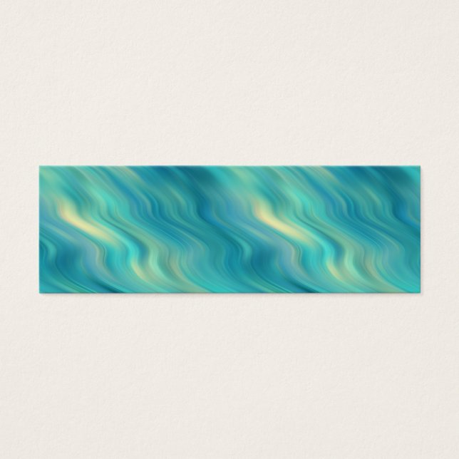 Blue Hydrangea Vågigt Struktur Litet Visitkort (Framsidan)