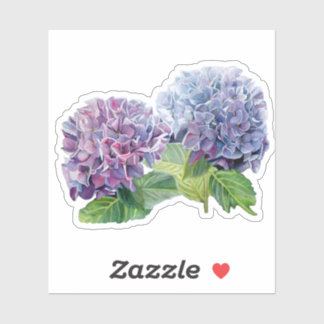 Blue Hydrangea Watercolor Sticker Klistermärken