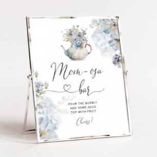 Blue Hydrangeas baby brinner Mamma-osa pub Poster