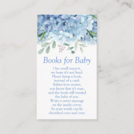 Blue Hydrangeas Baby Shower Bokar för Baby Tilläggskort