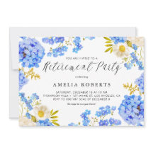 Blue Hydrangeas Blommigt Winter Pension Party