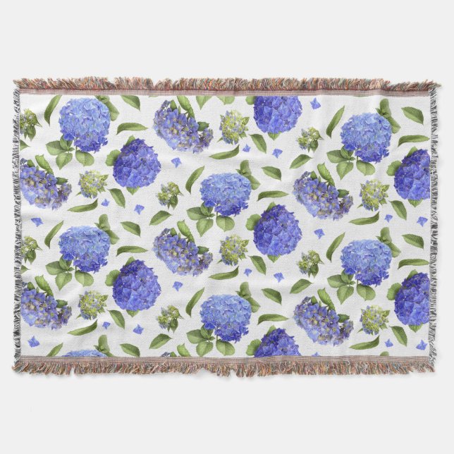 Blue Hydrangeas Filt (Framsidan)