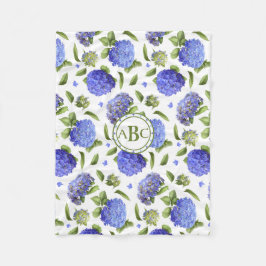 Blue Hydrangeas Fleecefilt
