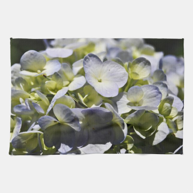 Blue Hydrangeas Flowers Kökshandduk (Horisontell)