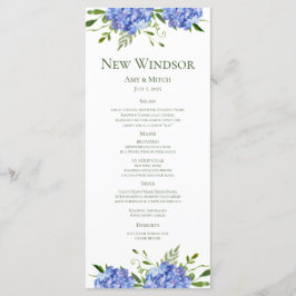 Blue Hydrangeas Förlovningsfest Meny