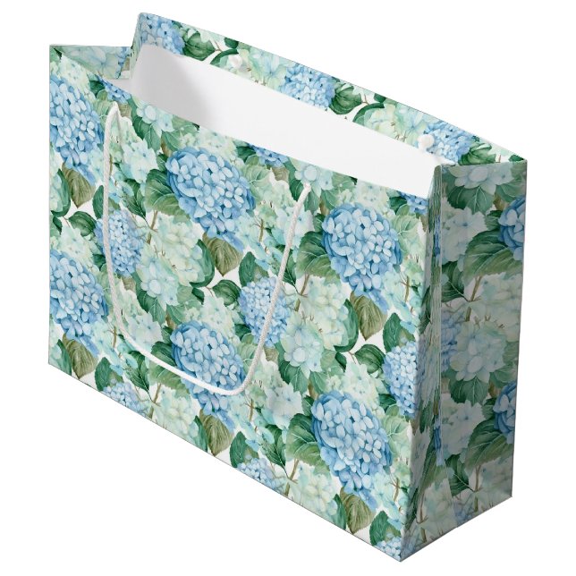 Blue Hydrangeas Gift Bag (Framsidan Vinklad)
