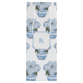 Blue Hydrangeas in Chinoiserie Pot