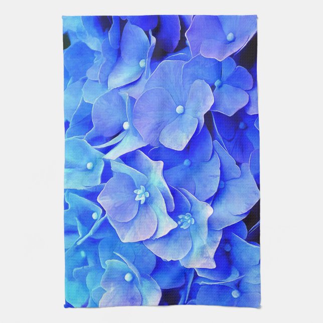 Blue Hydrangeas Kitchen Towel Kökshandduk (Vertikal)
