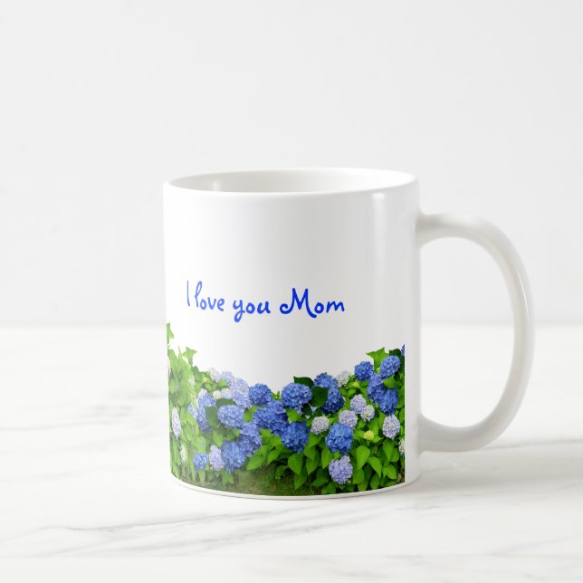 Blue Hydrangeas Mamma Coffee Mugg (Höger)