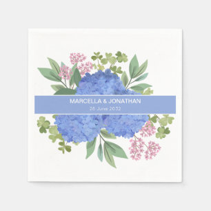 Blue Hydrangeas Modern Bouquet Anpassningsbar Pappersservett