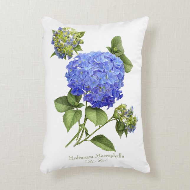 Blue Hydrangeas Prydnadskudde (Framsidan(Vertikal))