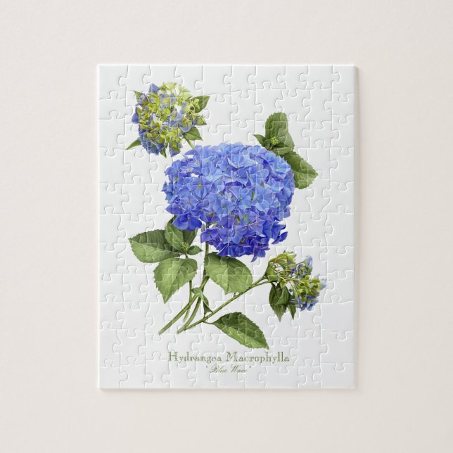 Blue Hydrangeas Pussel (Vertikal)