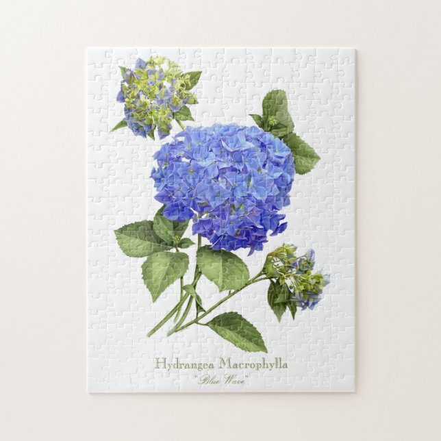 Blue Hydrangeas Pussel (Vertikal)