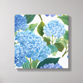 Blue Hydrangeas | Snygg Blommigt Bush Canvastryck