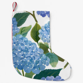 Blue Hydrangeas | Snygg Blommigt Bush Liten Julstrumpa