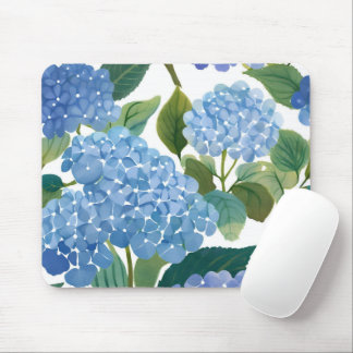 Blue Hydrangeas | Snygg Blommigt Bush Musmatta