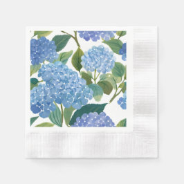 Blue Hydrangeas | Snygg Blommigt Bush Pappersservett