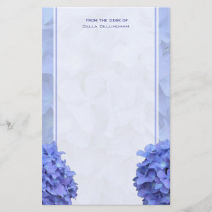 Blue Hydrangeas Stationery Brevpapper