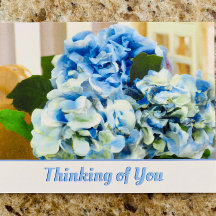 Blue Hydrangeas | Tankar på ditt vykort