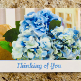 Blue Hydrangeas | Tankar på ditt vykort