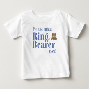 Blue I är Cutest Ring Bearer någonsin Bröllop T Shirt