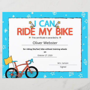 Blue I kan rida mitt bike Milestone-certifikat