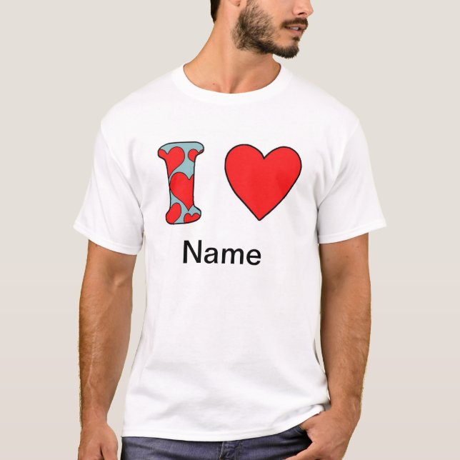 blue i love costomized tröja (Framsida)