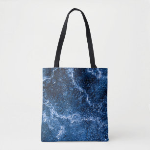 Blue Ice Abstrakt Art Tygkasse
