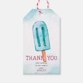 Blue Ice Cream Birthday Tack Presentetikett