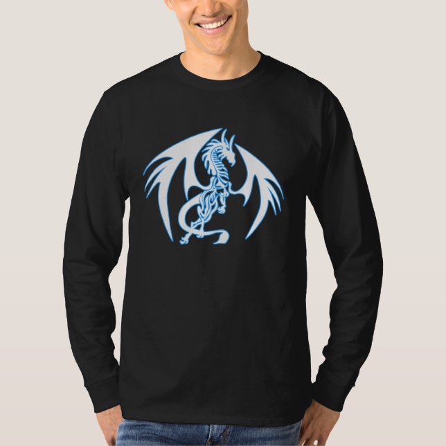 Blue Ice Dragon Kids Halloween Team Undead T Shirt (Framsida)