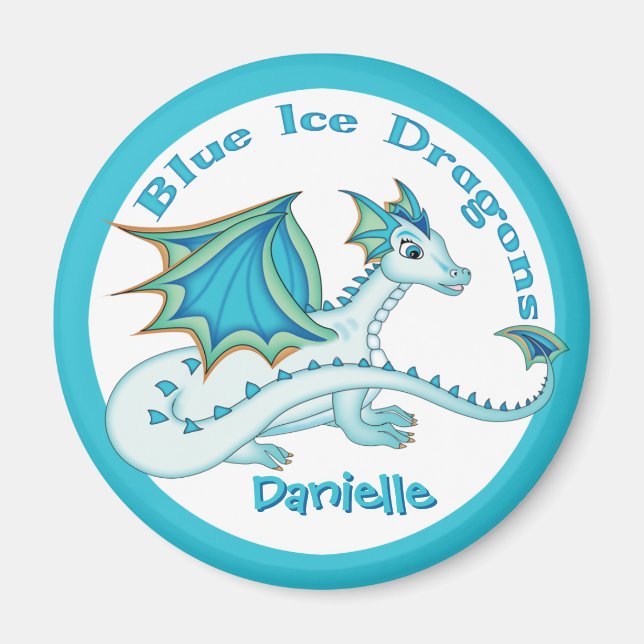 Blue Ice Dragon Magnet (Framsidan)