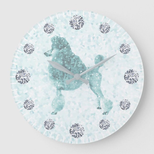 Blue Ice Posh Pudel Diamond Timour Stor Klocka (Framsida)