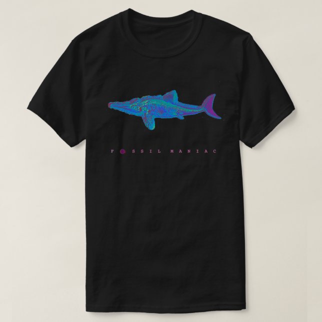 Blue Ichthyosaur Fossil T Shirt (Design framsida)