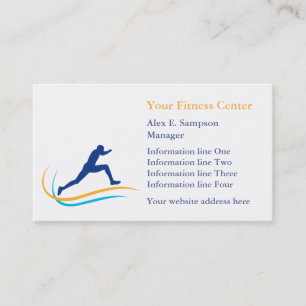 Blue Idrottsman Guld Swirl Fitness Visitkort