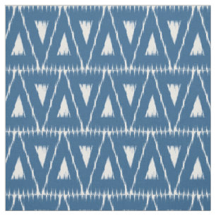 Blue Ikat Triangles mönster väv Tyg